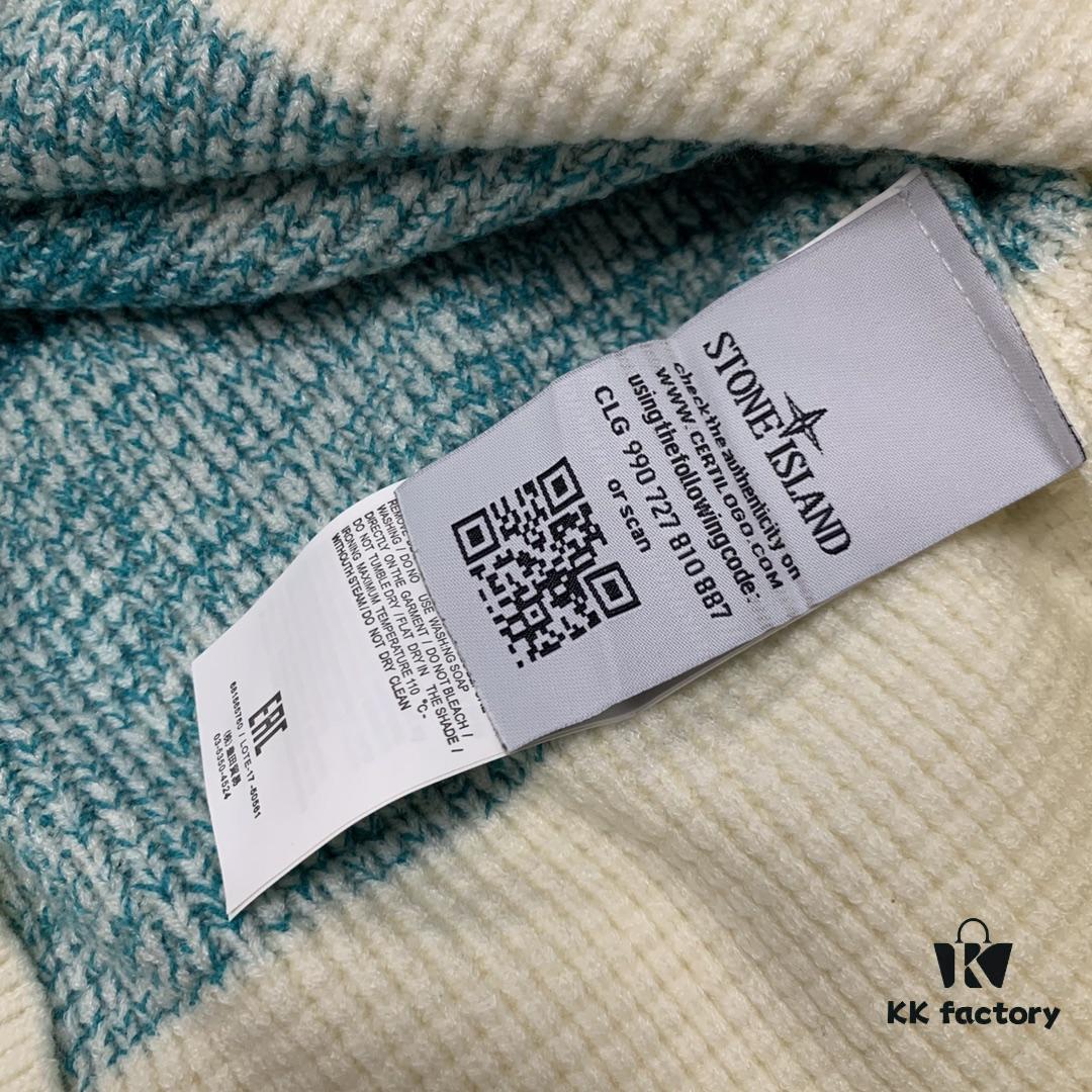 STONE ISLAND SHADOW PROJECT Striped Knit Crewneck Pullover Sweater