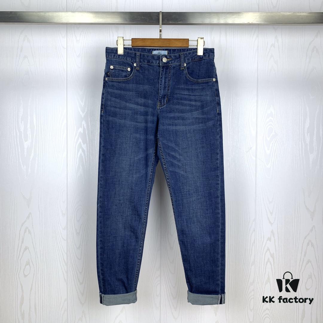 Stone Island Embroidered Compass Logo Washed Denim Jeans