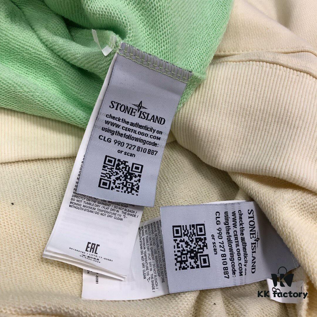 Stone Island 1:1 Cabinet Synchronization Ribbed Construction Classic Compass Patch Hooded Sweatshirt in Terry Fabric