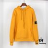 Stone Island Evergreen Fleece Hoodie in Black, Yellow, and Burgundy
