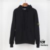 Stone Island Evergreen Fleece Hoodie in Black, Yellow, and Burgundy