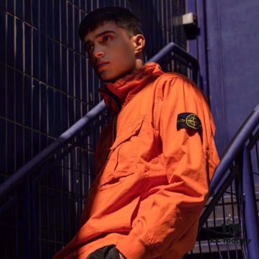 Stone Island 19 Fall/Winter Washed Half-Zip Pullover Jacket