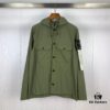 STONE ISLAND Multi-pocket Sleeve Badge Workwear Jacket Long Sleeve Drawstring Hooded Coat M-XXL