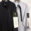 Stone Island 19FW Washed Workwear Metal Half-Zip Windbreaker Jacket for Men and Women