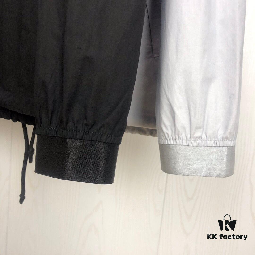 Stone Island 19FW Washed Workwear Metal Half-Zip Windbreaker Jacket for Men and Women