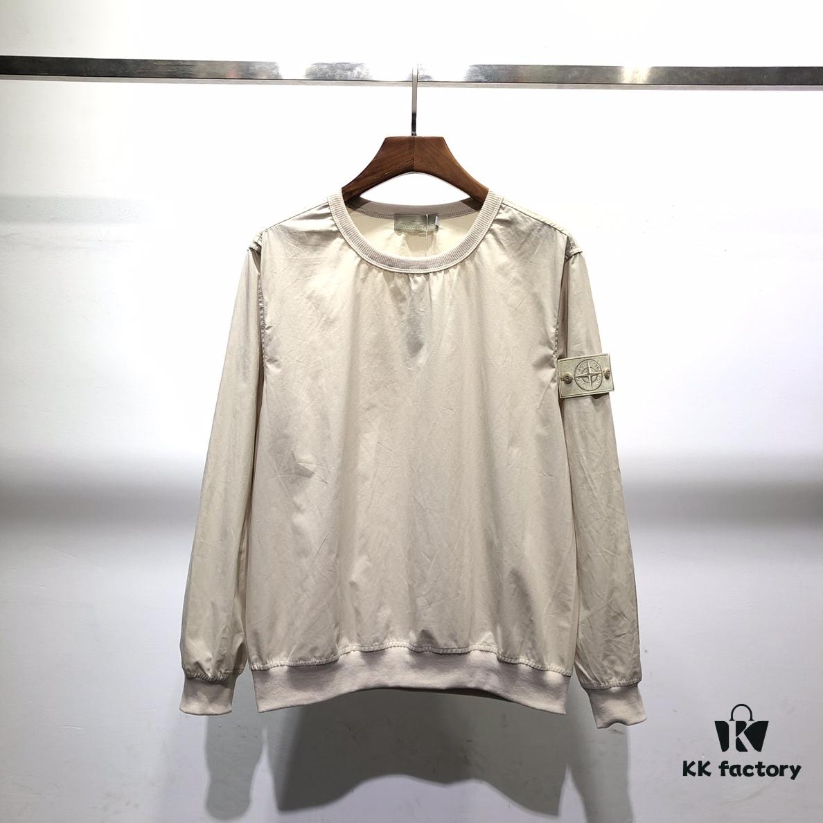 Stone Island 19 Fall/Winter New Arrival Ghost Series Pullover Nylon Lightweight Sweatshirt