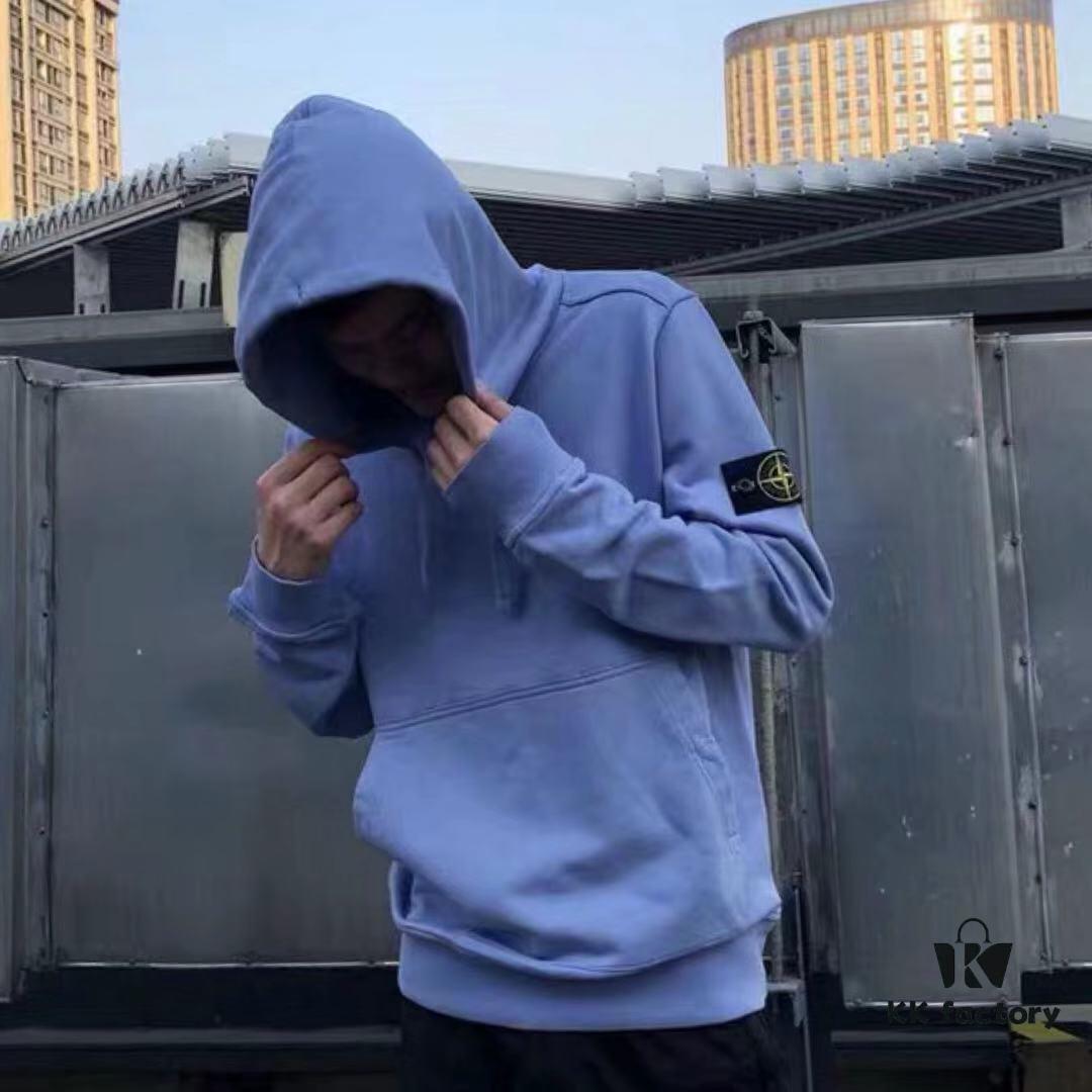 Stone Island 1:1 Cabinet Synchronization Ribbed Panel Classic Compass Badge Loop Fabric Hoodie