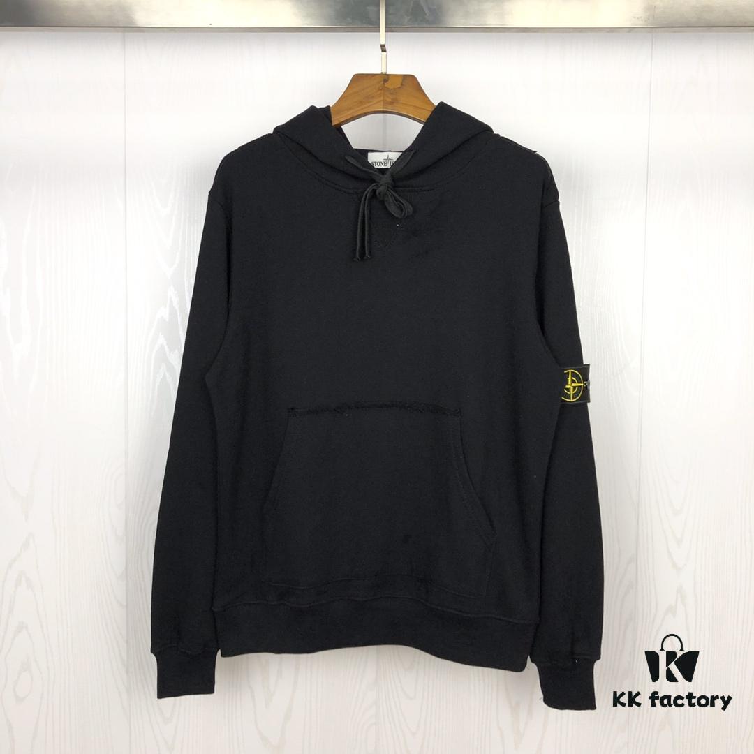 Stone Island 1:1 Cabinet Synchronization Ribbed Panel Classic Compass Badge Loop Fabric Hoodie