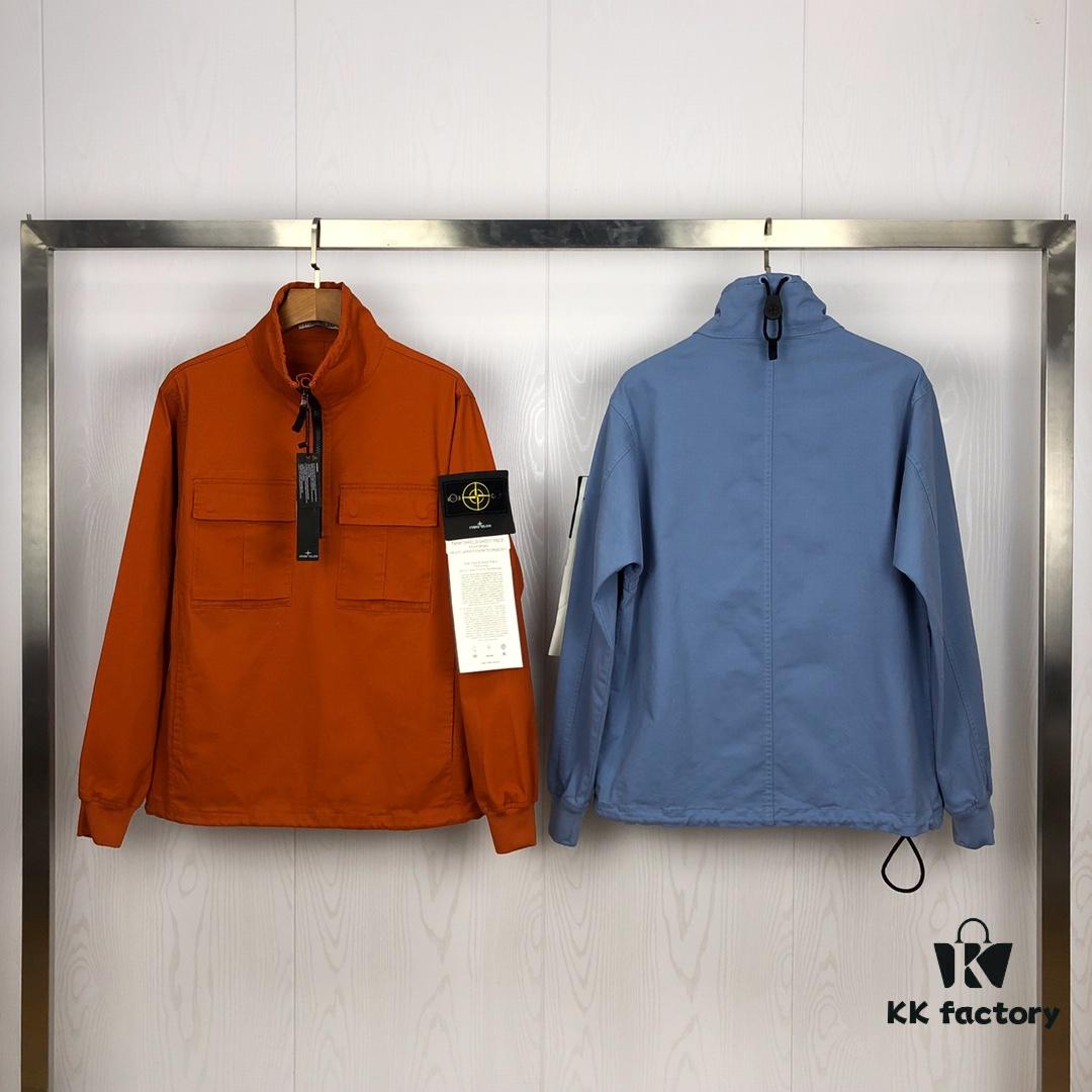 Stone Island 19 Fall/Winter Washed Half-Zip Pullover Jacket