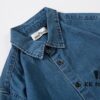 Stone Island Classic Embroidered Logo Patch Denim Shirt Jacket Long Sleeve Cardigan Shirt, Two Colors, M-XXL