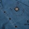Stone Island Classic Embroidered Logo Patch Denim Shirt Jacket Long Sleeve Cardigan Shirt, Two Colors, M-XXL
