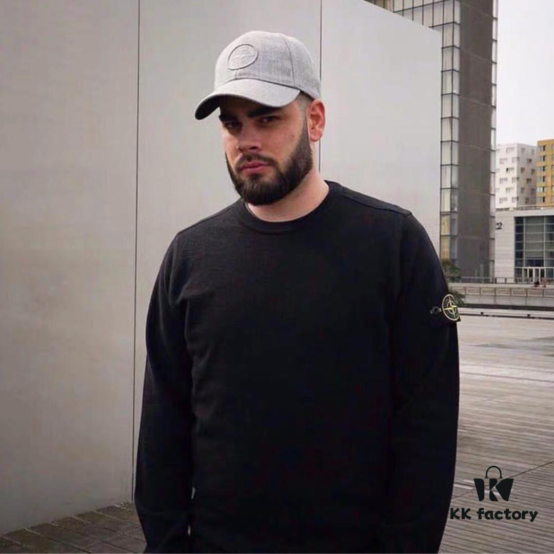 Stone Island Basic Sweatshirt with Sleeve Badge, Terry Fabric Pullover