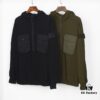 9934# STONE ISLAND GHOST HOODIE Half-Zip Hooded Sweatshirt