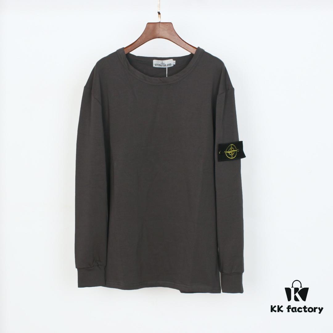 STONE ISLAND 20SS Crew Neck Solid Color Pullover Long Sleeve Lightweight Sweatshirt Fabric Base Layer, M-XXL