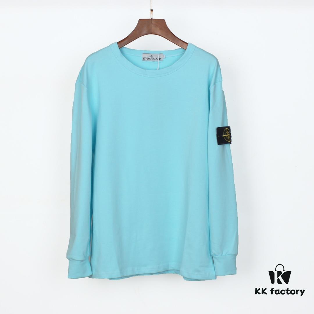 STONE ISLAND 20SS Crew Neck Solid Color Pullover Long Sleeve Lightweight Sweatshirt Fabric Base Layer, M-XXL