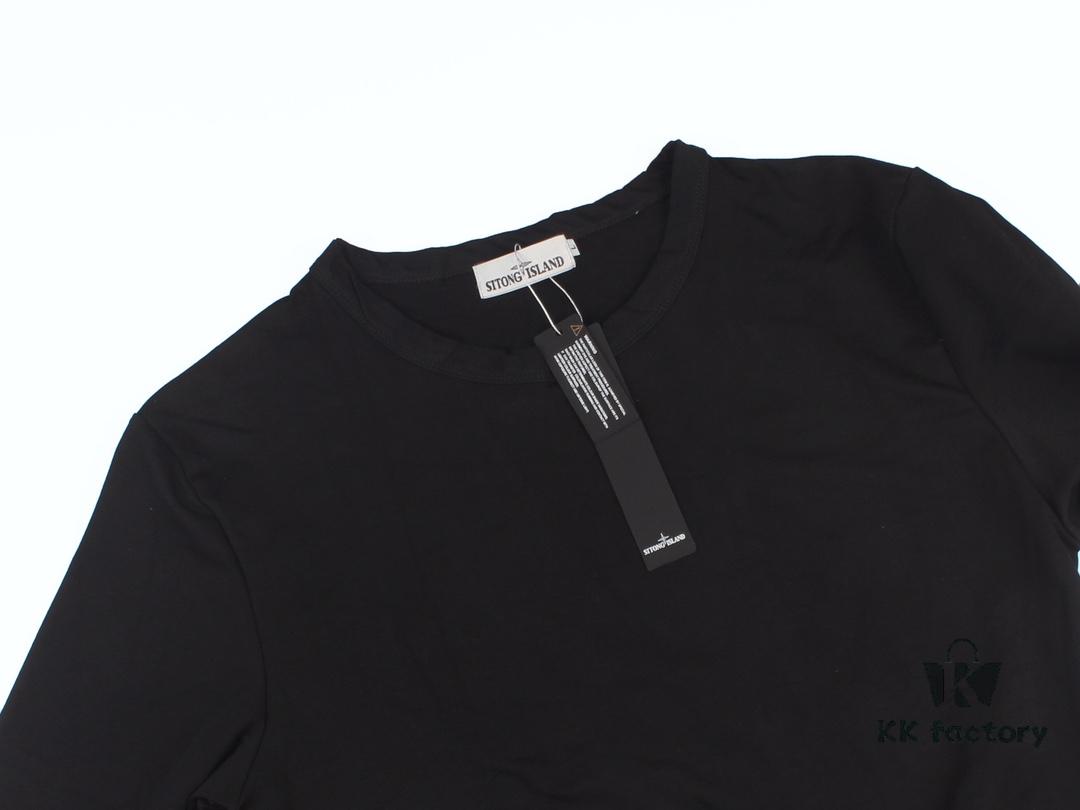 STONE ISLAND 20SS Crew Neck Solid Color Pullover Long Sleeve Sweatshirt, Lightweight Fabric, Base Layer