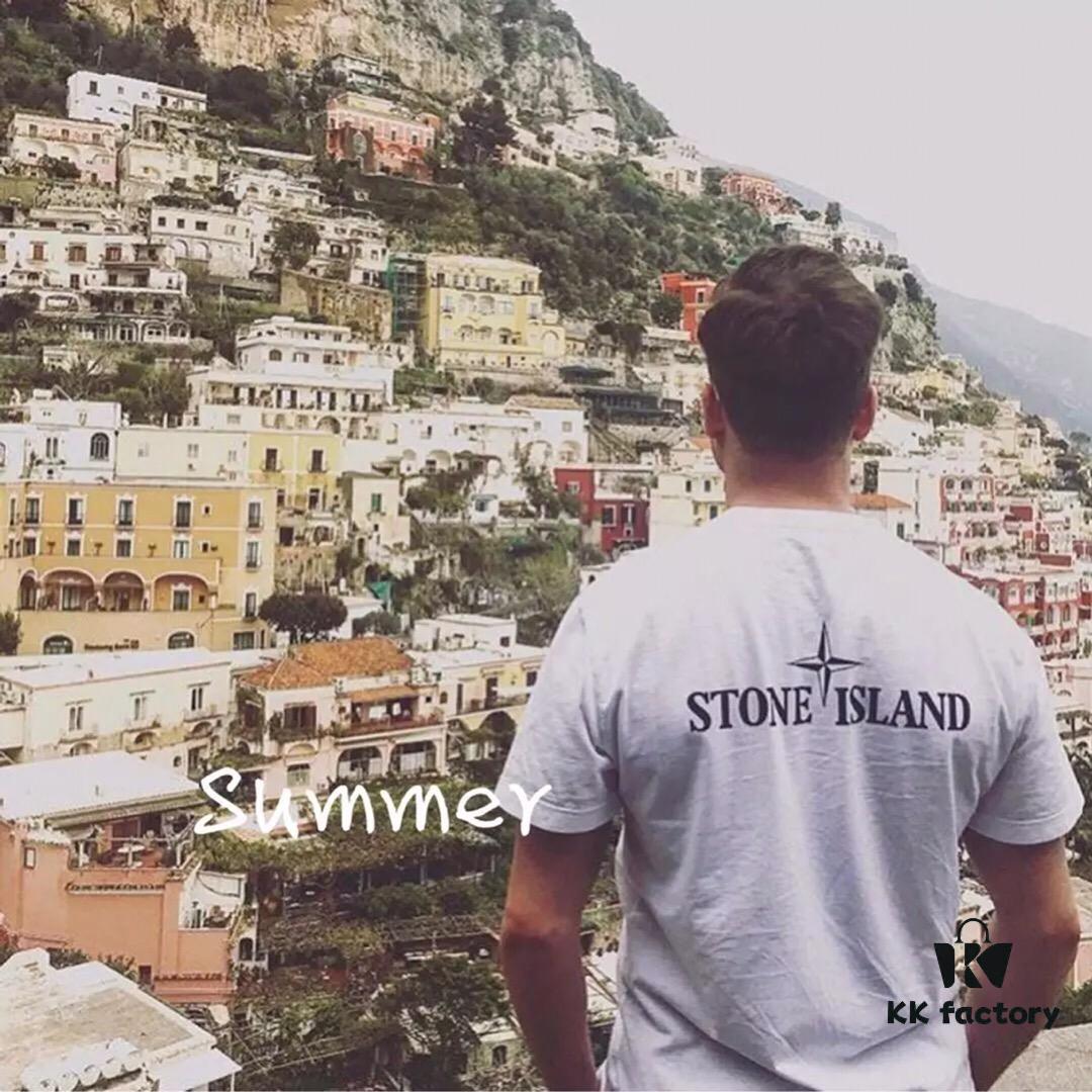 Stone Island 18FW Letter Logo Classic Short Sleeve T-Shirt