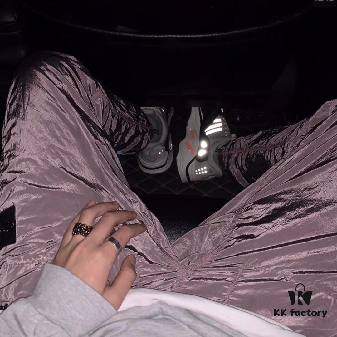 STONE ISLAND Nylon Metallic Casual Tactical Pants with Drawstring Hem