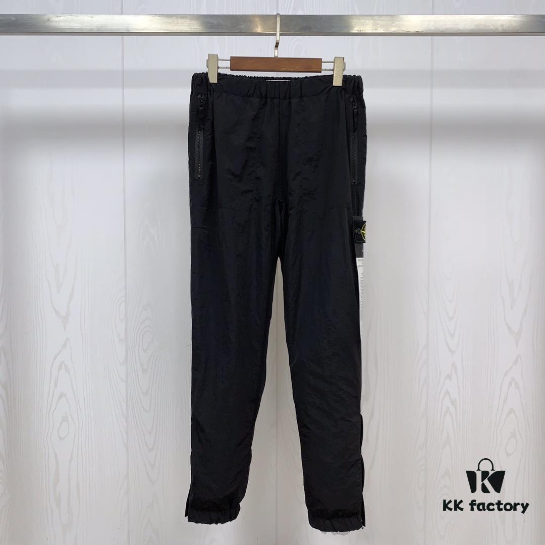 STONE ISLAND Nylon Metallic Casual Tactical Pants with Drawstring Hem