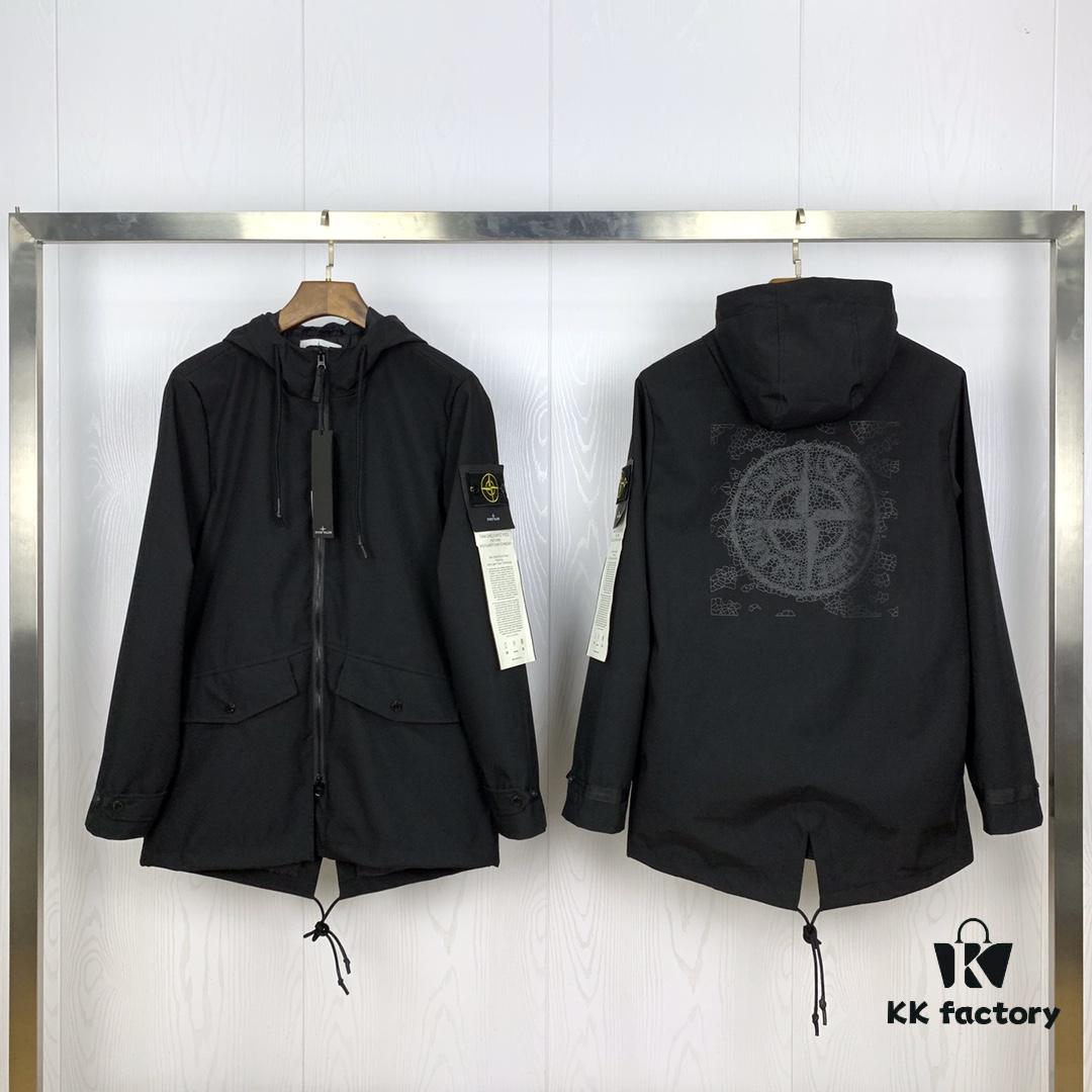 Stone Island Autumn/Winter New Functional Windproof Hooded Jacket Coat with Fish-Tail Design