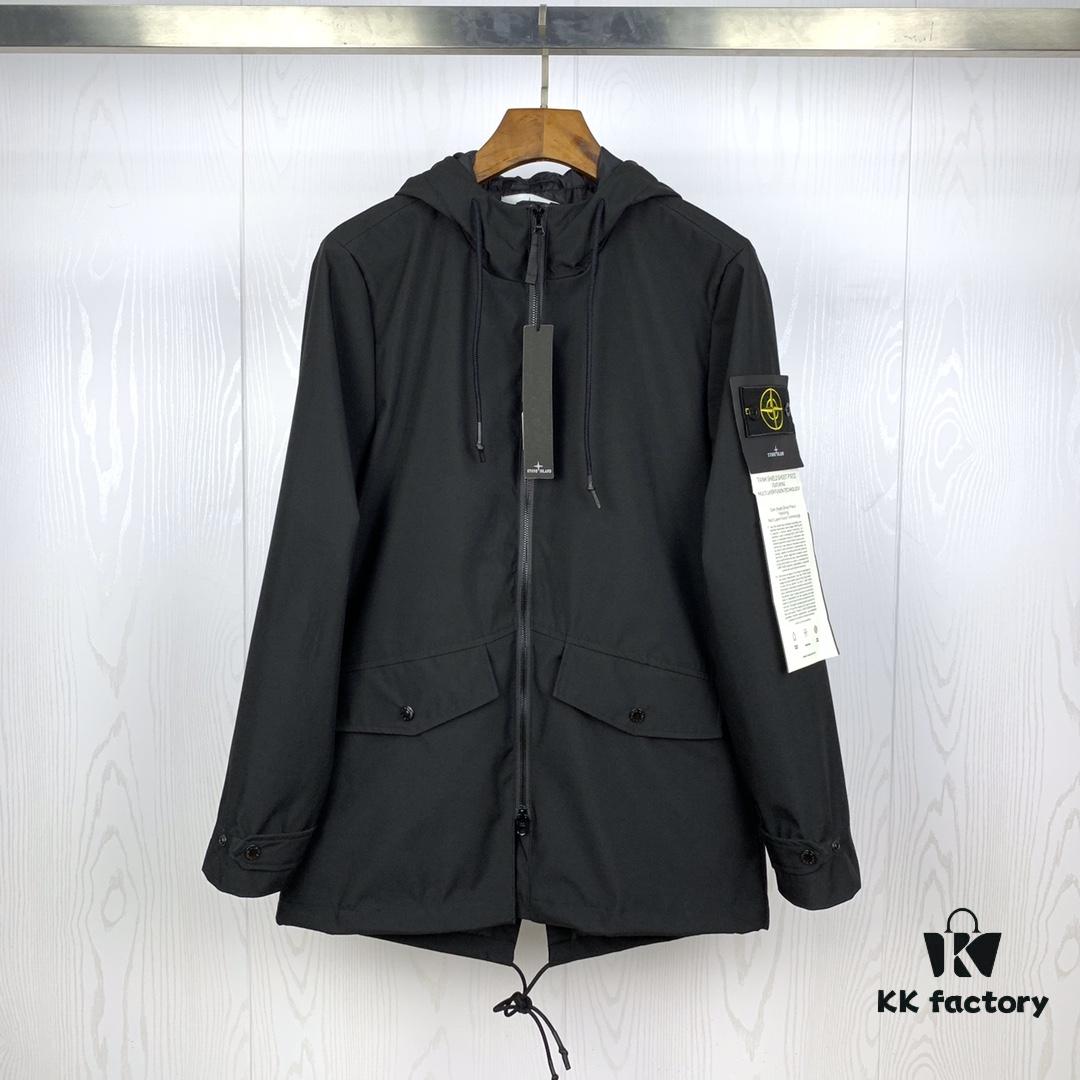 Stone Island Autumn/Winter New Functional Windproof Hooded Jacket Coat with Fish-Tail Design