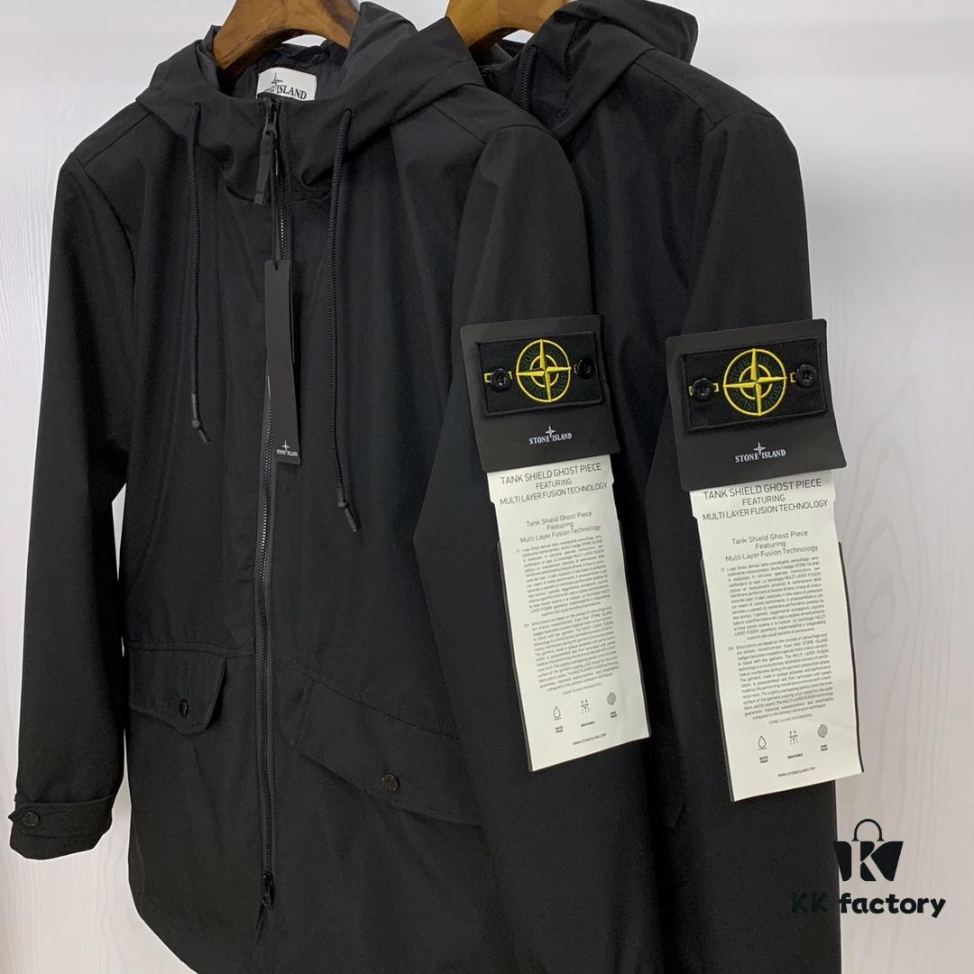 Stone Island Autumn/Winter New Functional Windproof Hooded Jacket Coat with Fish-Tail Design