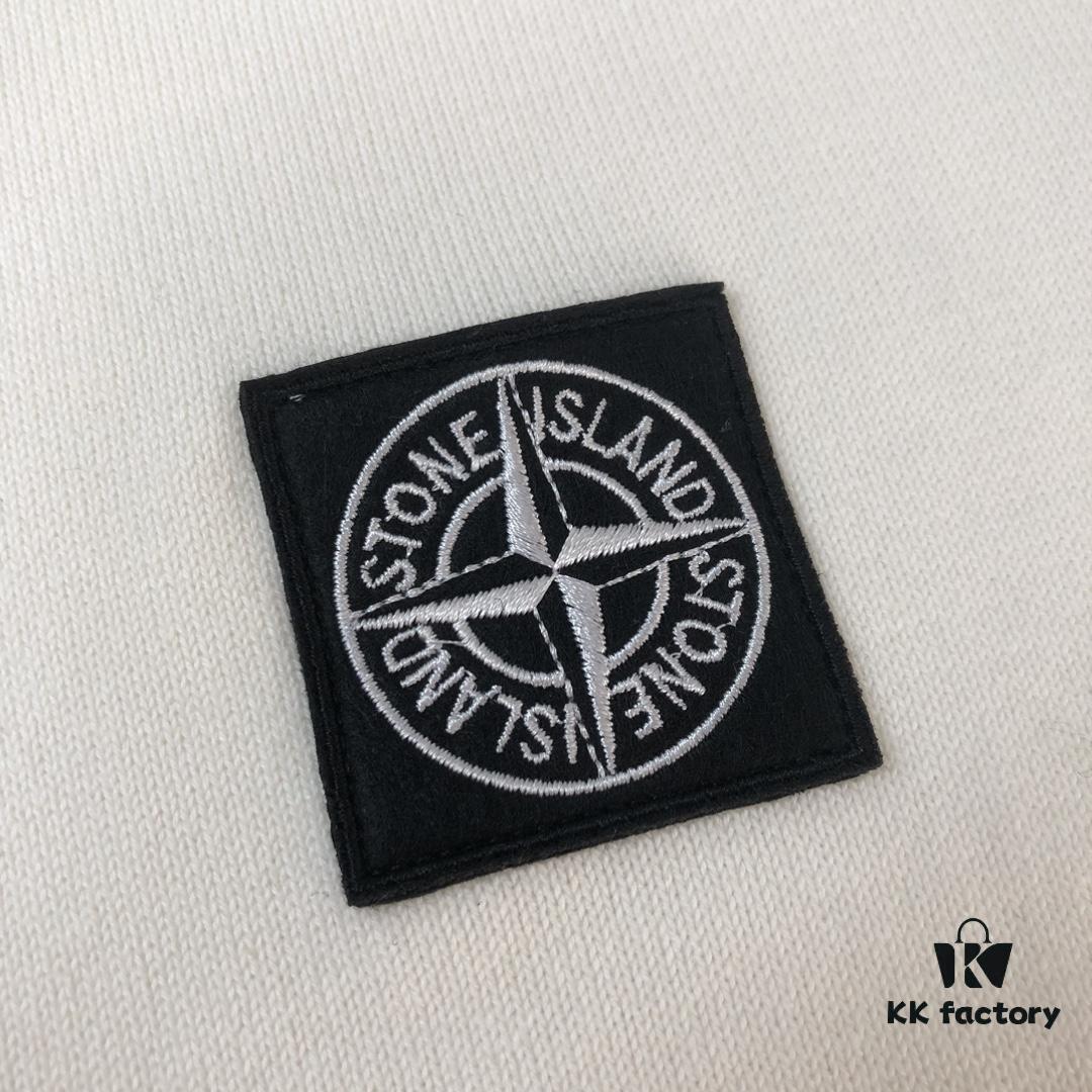 STONE ISLAND Men's Casual Crew Neck Knit Sweater - Premium Custom Fit, Urban Style, Minimalist Design with Iconic Compass Logo Embroidery