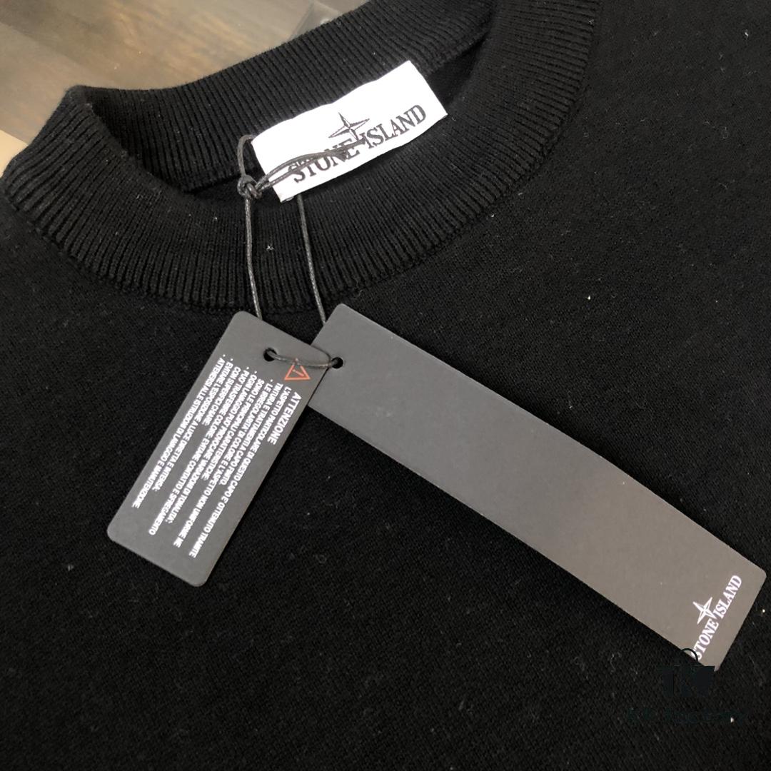 STONE ISLAND Men's Casual Pullover Knit Sweater - Premium Custom Design with Iconic Compass Logo Embroidery