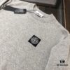 STONE ISLAND Men's Casual Crew-Neck Knit Sweater – Exclusive New Arrival, High-End Custom Design, Urban Style, Minimalist and Elegant Base Layer with Signature Compass Logo Embroidery