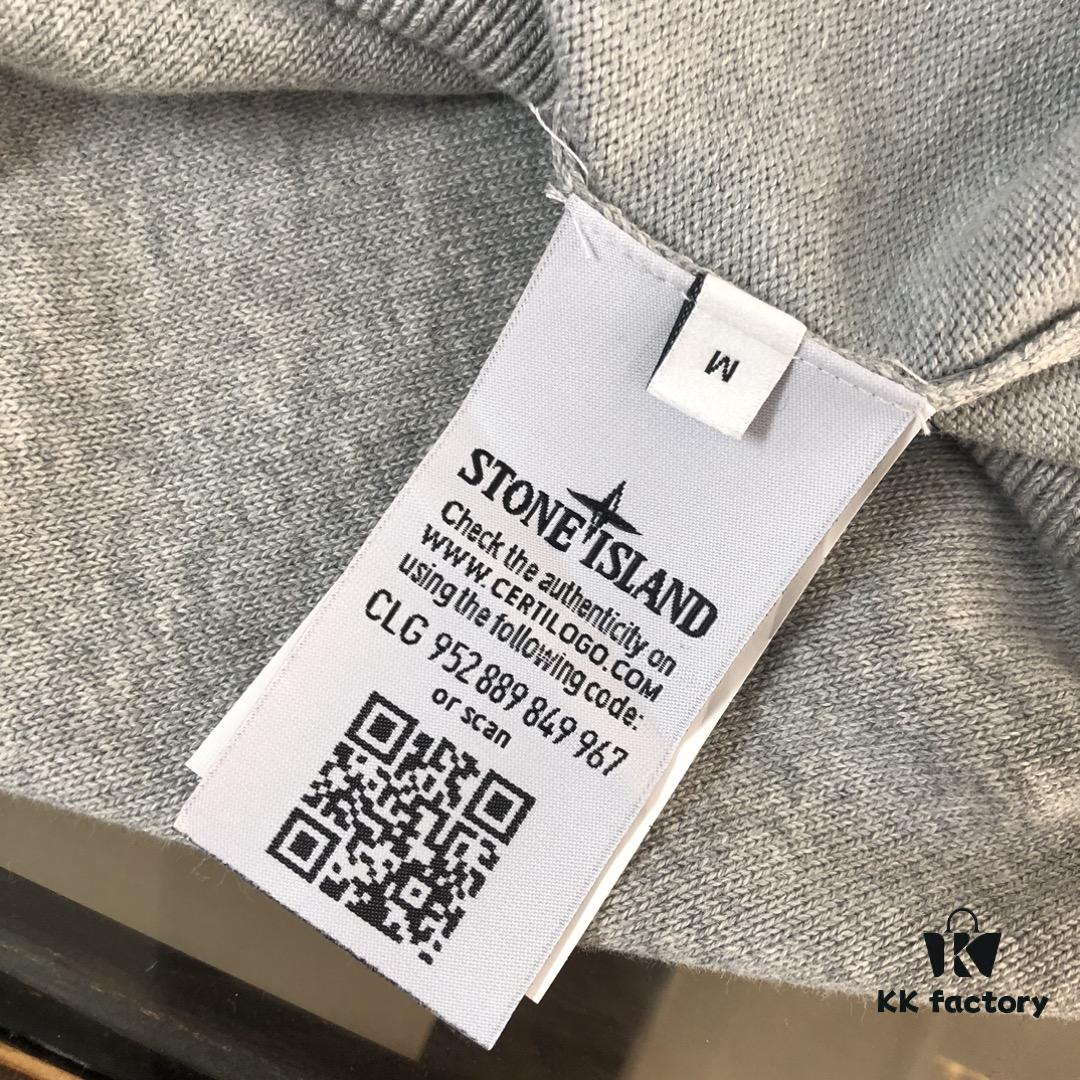 STONE ISLAND Men's Casual Crew-Neck Knit Sweater – Exclusive New Arrival, High-End Custom Design, Urban Style, Minimalist and Elegant Base Layer with Signature Compass Logo Embroidery