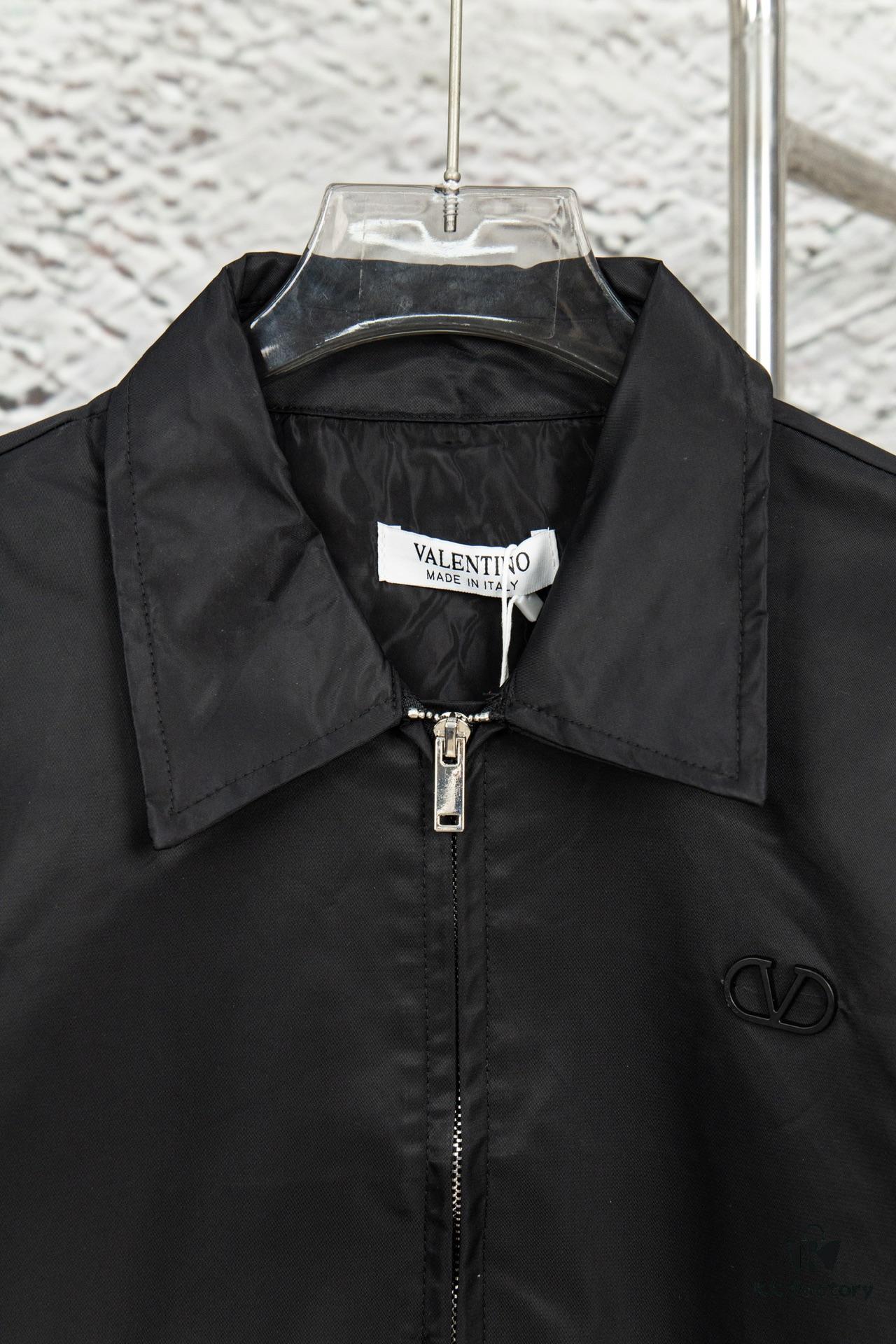 VALENTINO GARAVANI VLogo Signature Men's Bomber Pilot Jacket with Relaxed Shoulder and Tailored Short Fit