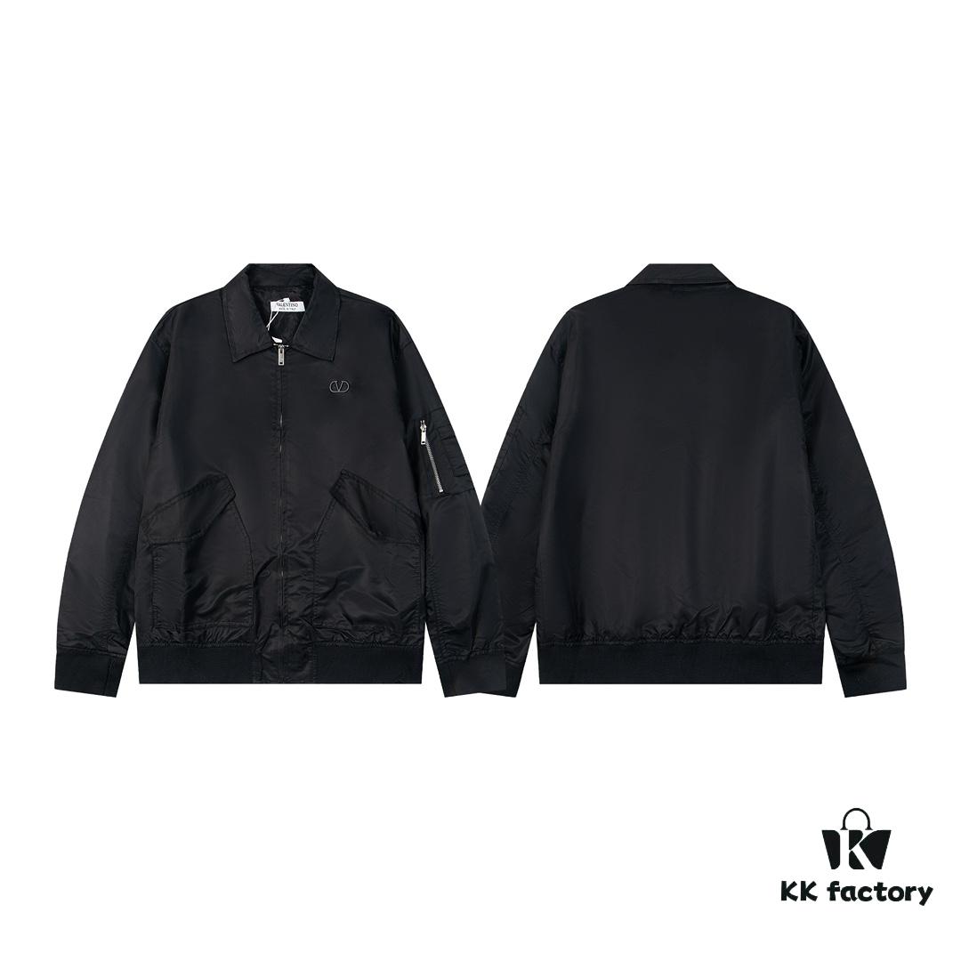 VALENTINO GARAVANI VLogo Signature Men's Bomber Jacket - Pilot Style with Drop Shoulder Design