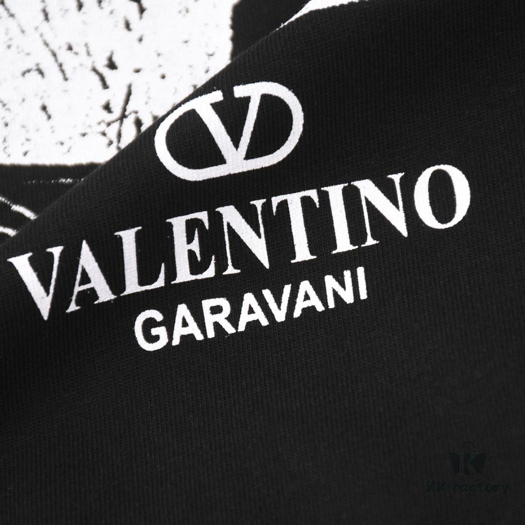 VALENTINO Inspired Classic Logo Artwork Solid Color Print T-Shirt, Premium Quality Fabric, Unisex Fashion Style