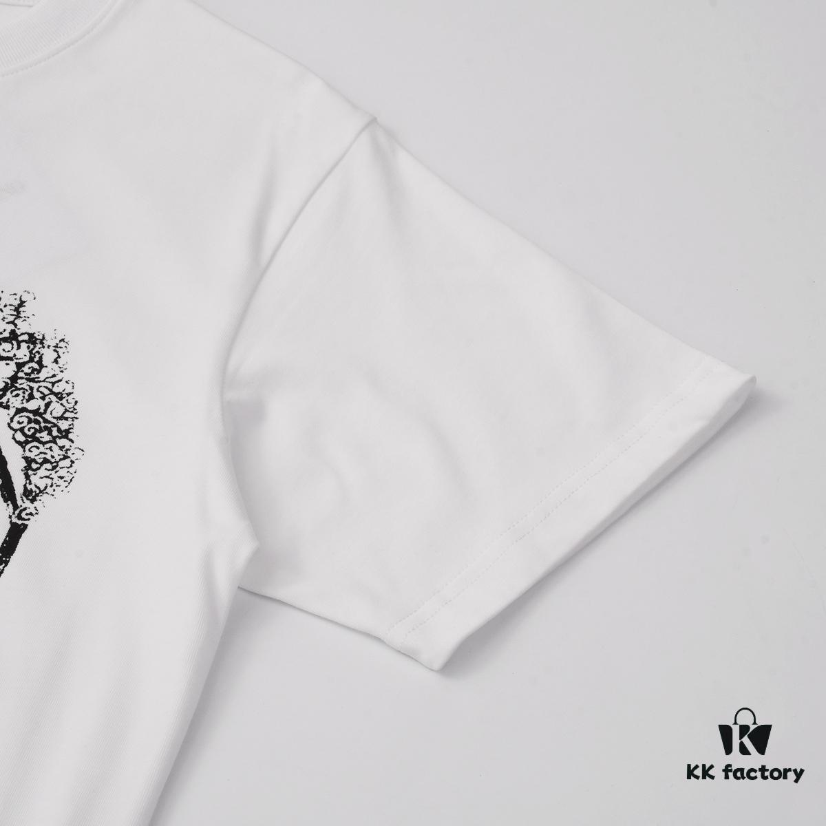 Valentino Inspired Classic Logo Artwork Solid Color Print T-Shirt, Premium Quality Fabric, Unisex Fashion Essential