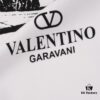 Valentino Inspired Classic Logo Artwork Solid Color Print T-Shirt, Premium Quality Fabric, Unisex Fashion Essential