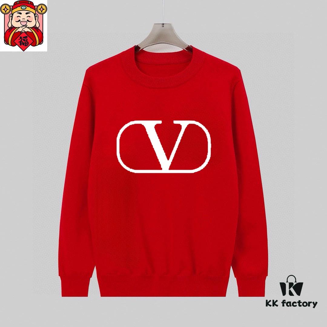 VALENTINO Fall/Winter Classic Crew Neck Wool Pullover Sweater