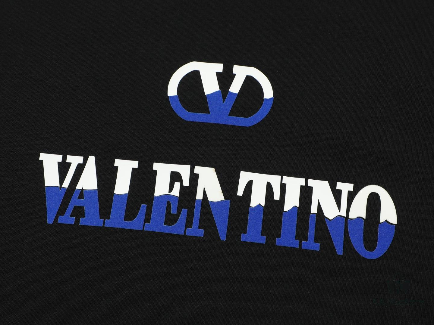VALENTINO New 3D Thick Cotton T-Shirt with Flocked Print