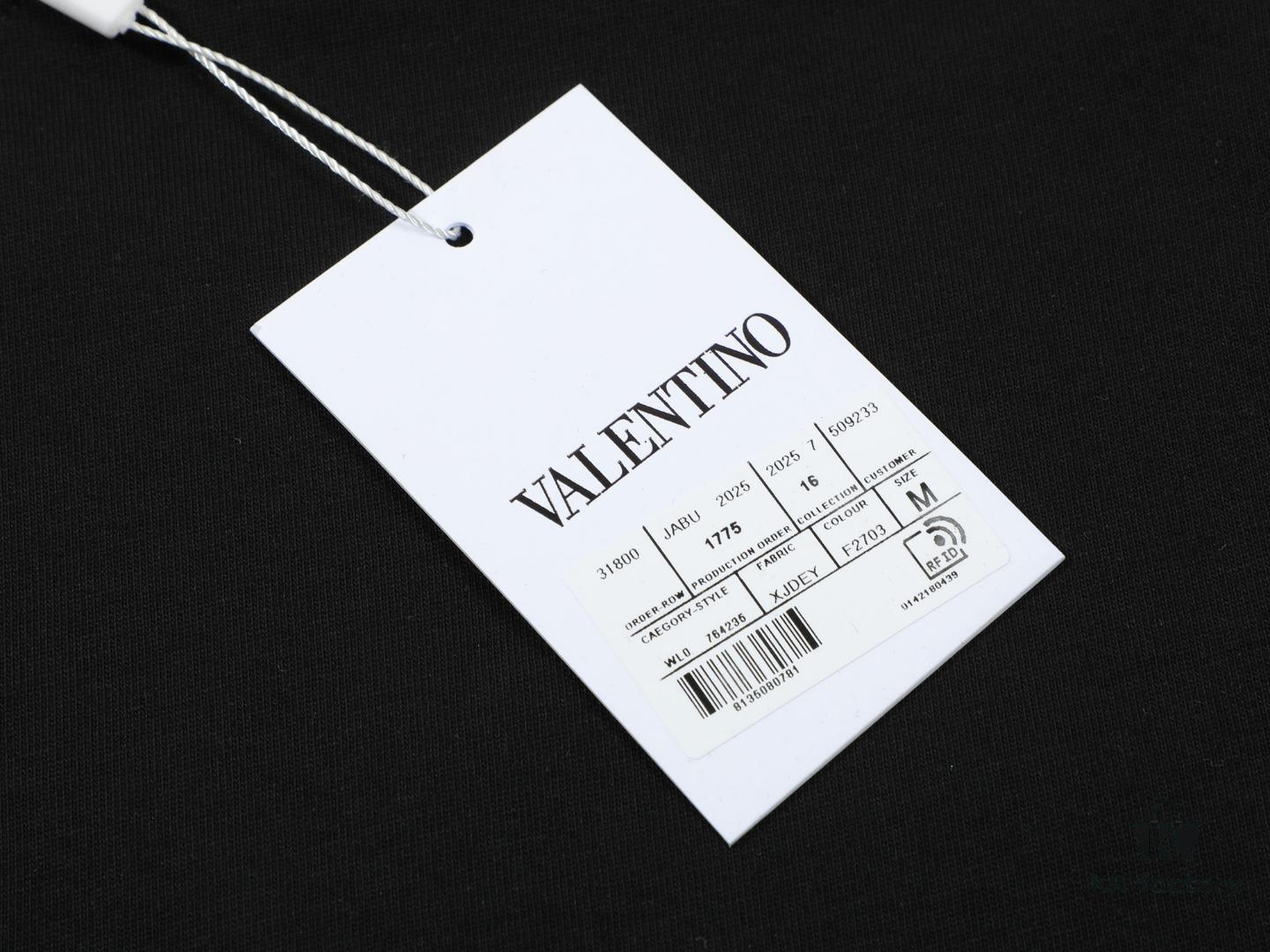 VALENTINO New 3D Thick Cotton T-Shirt with Flocked Print