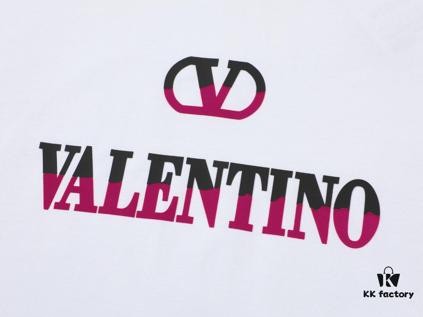 VALENTINO New 3D Thick Cotton T-Shirt with Flocked Print