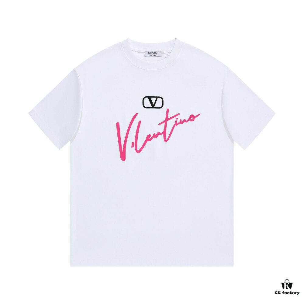 VALENTINO New 3D Thick Print Short Sleeve T-Shirt
