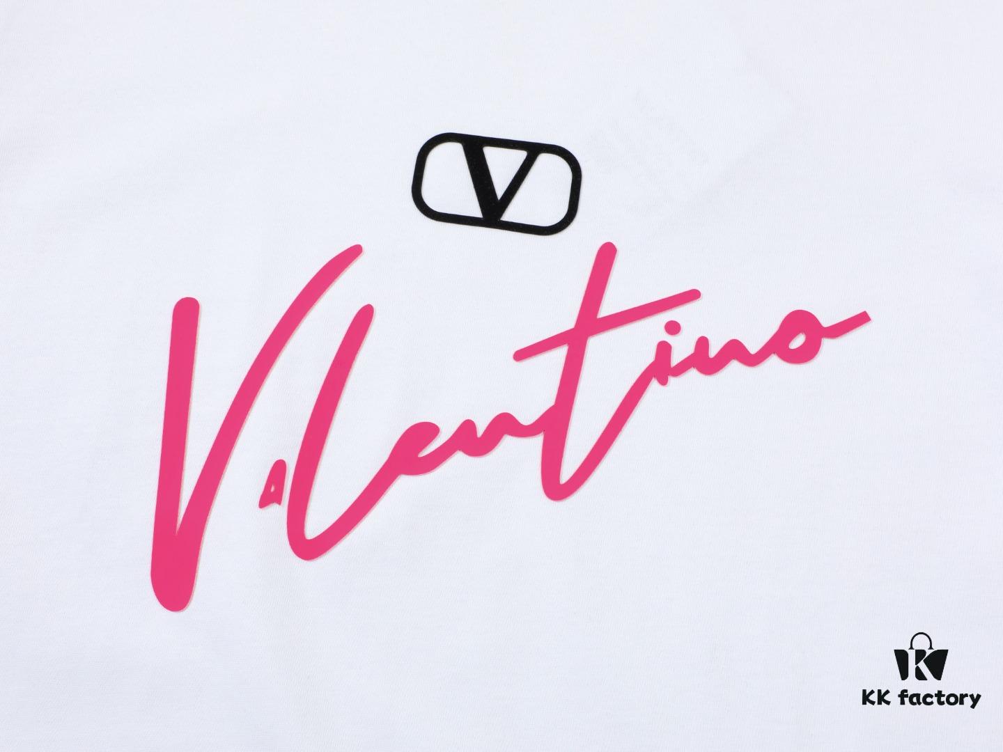 VALENTINO New 3D Thick Print Short Sleeve T-Shirt