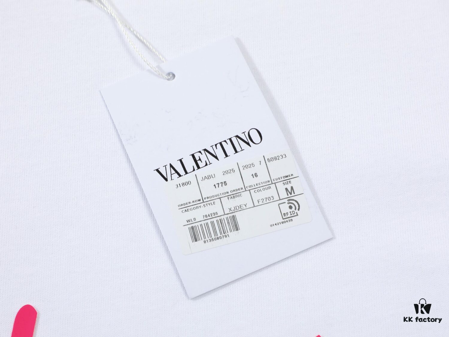 VALENTINO New 3D Thick Print Short Sleeve T-Shirt