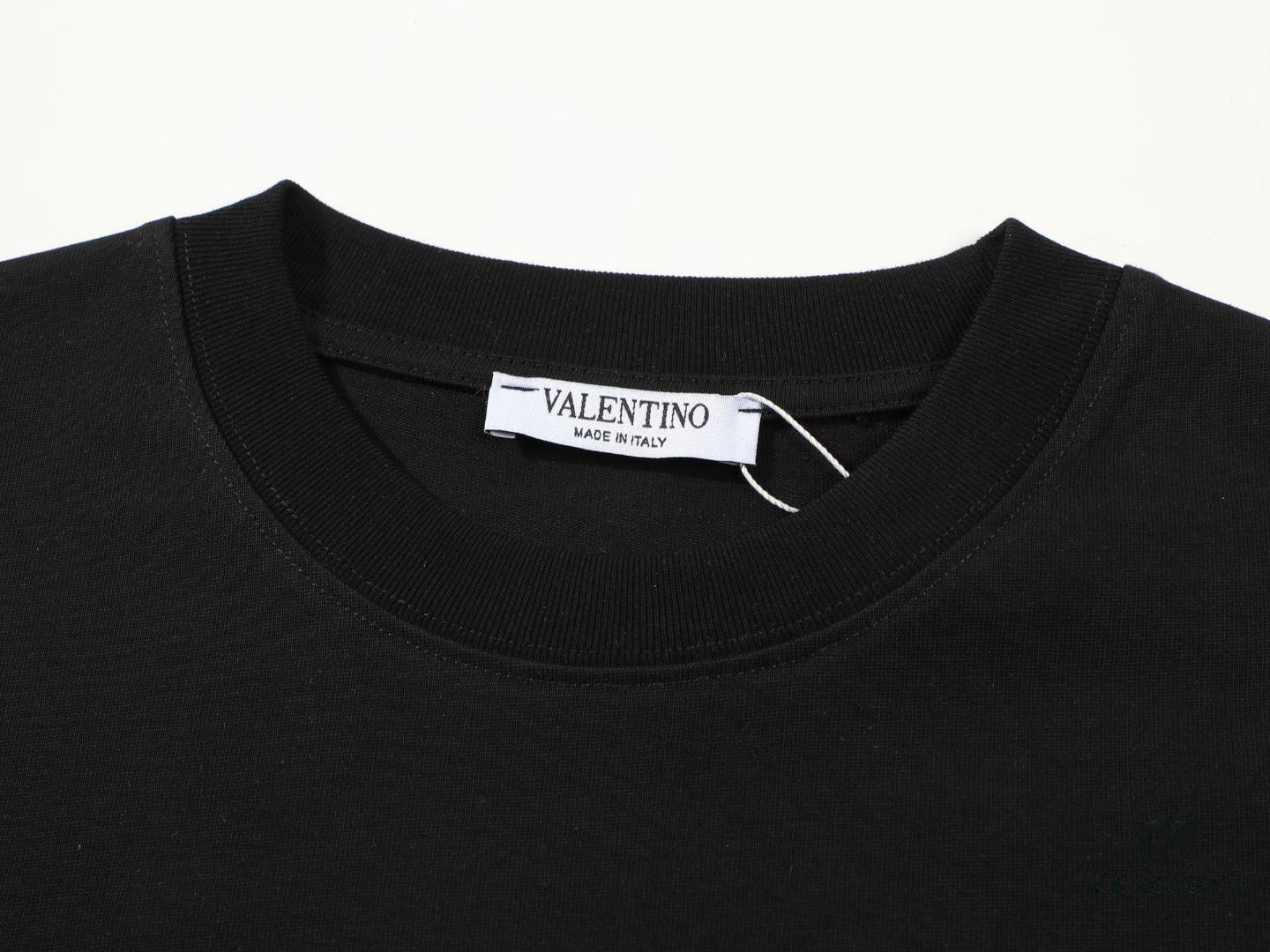 VALENTINO New 3D Thick Print Short Sleeve T-Shirt