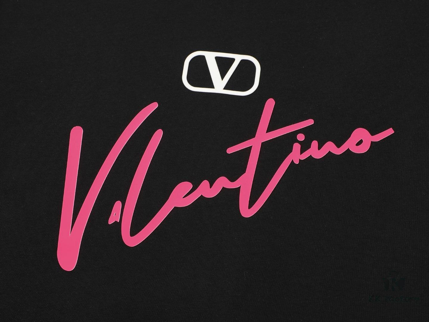 VALENTINO New 3D Thick Print Short Sleeve T-Shirt