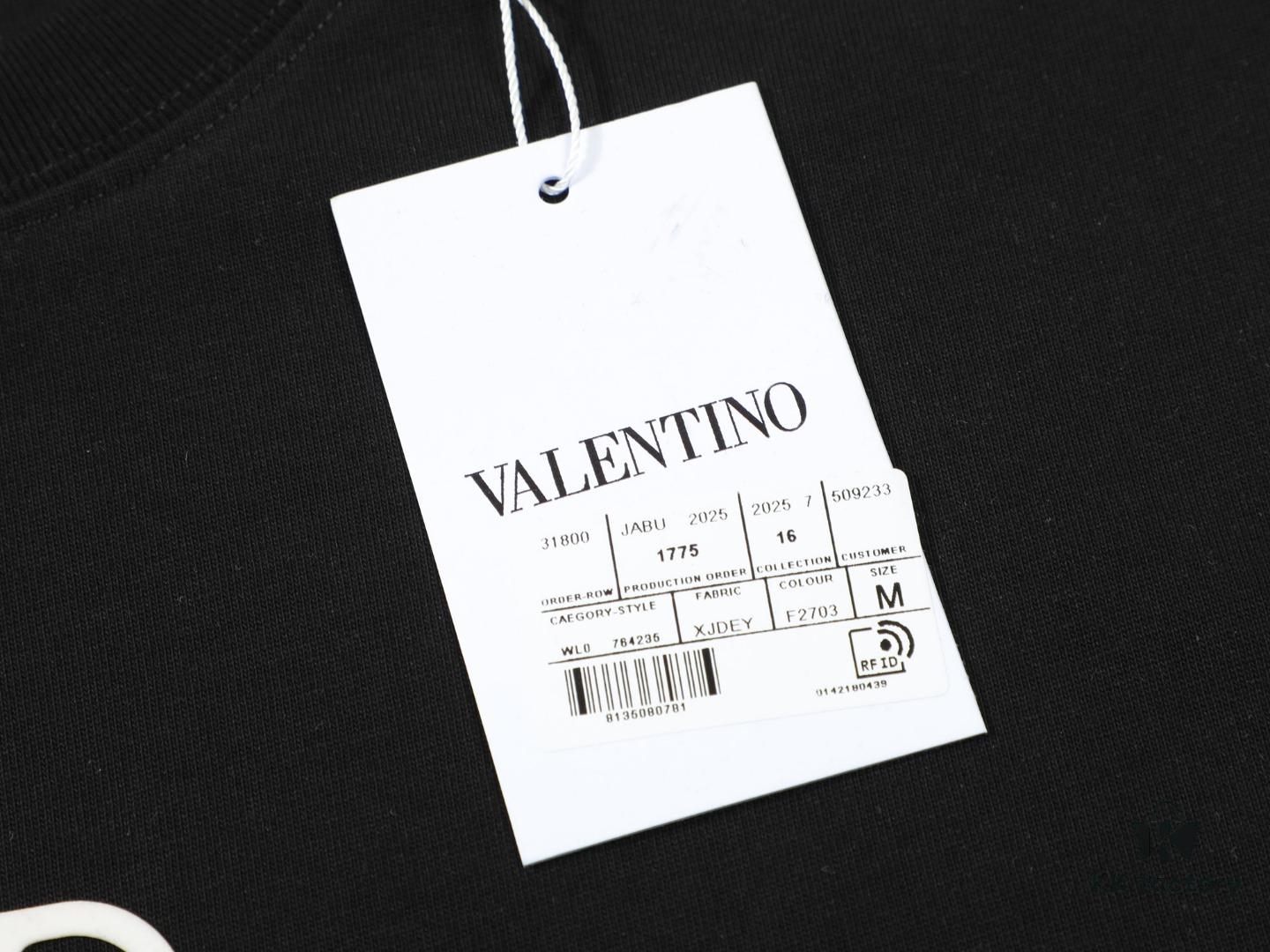 VALENTINO New 3D Thick Print Short Sleeve T-Shirt