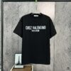 New Valentino 2025 Spring-Summer Short Sleeve T-Shirt, Heavyweight Cotton with Letter Logo Print