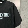 New Valentino 2025 Spring-Summer Short Sleeve T-Shirt, Heavyweight Cotton with Letter Logo Print