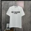 New Valentino 2025 Spring/Summer Short Sleeve T-Shirt Heavyweight Cotton Letter Logo Print