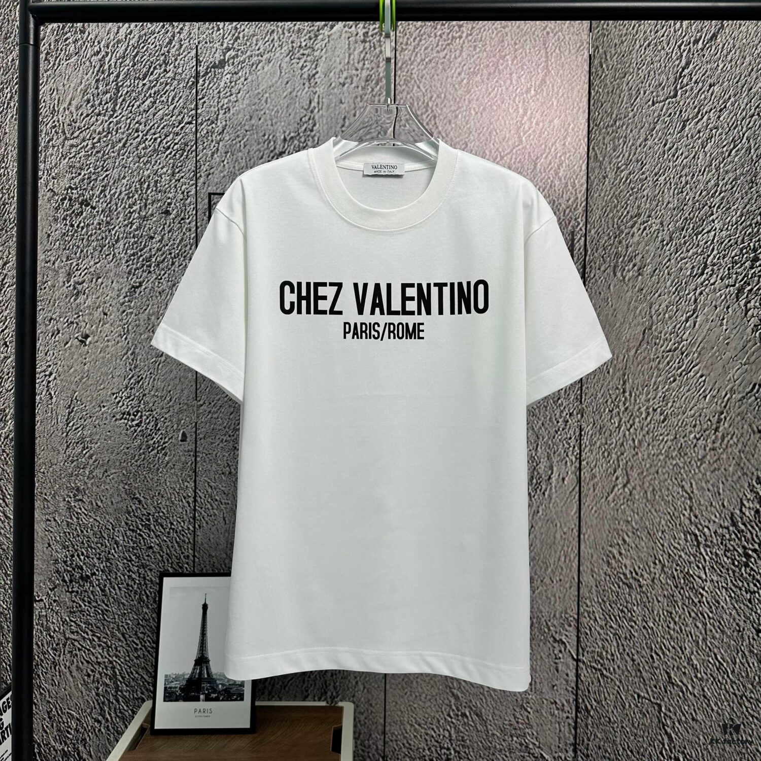 New Valentino 2025 Spring/Summer Short Sleeve T-Shirt Heavyweight Cotton Letter Logo Print