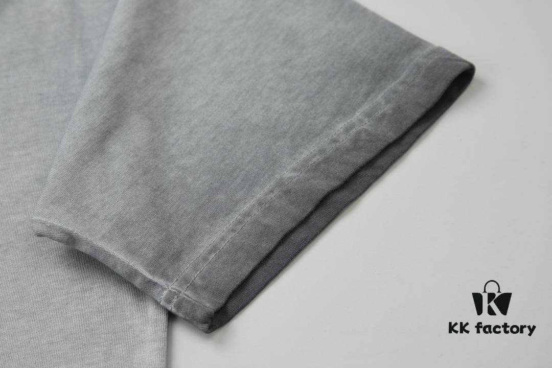 VAL*NTINO Hua Jia 25SS Spring Collection New Arrival Flocked Letter Print Short Sleeve T-Shirt